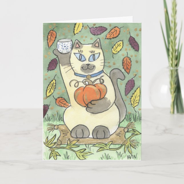 Cartão Um brinde da causa ao tempo de colheita com verso (Frente)