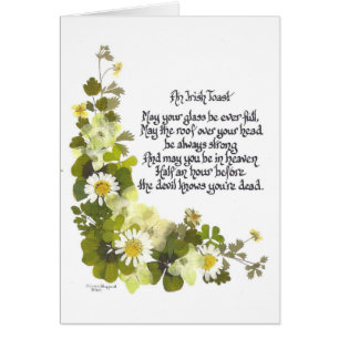 Cartão Um brinde irlandês