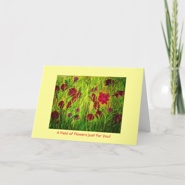 Cartão Um campo das flores apenas para você - Notecard (Frente)