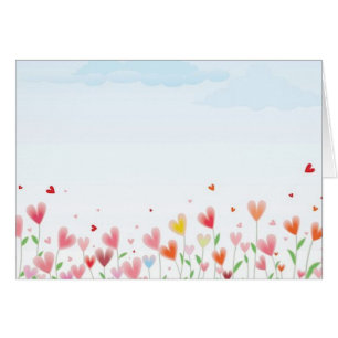 Cartão Um campo dos corações