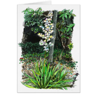 Cartão Um canto de um jardim