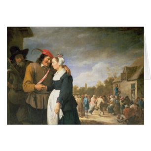 Cartão Um casamento do camponês, 1648