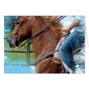 Cartão Um Cavalo de Curva de Poste
