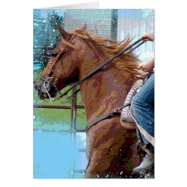 Cartão Um Cavalo de Curva Polonesa (Frente)