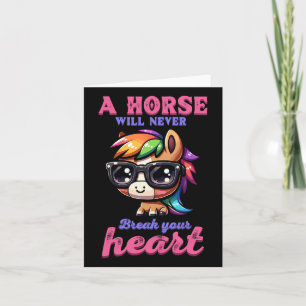 Cartão Um Cavalo Nunca Irá Quebrar Seu Coração Eu Equestr
