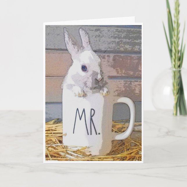 Cartão Um Coelhinho Te Ama (Frente)