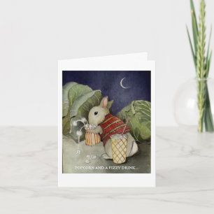 Cartão Um coelho gosta de lanche