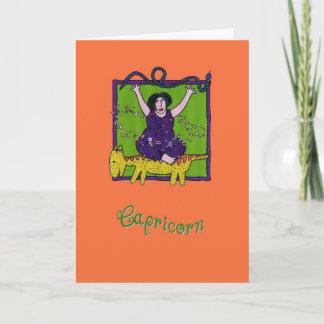 Cartão Um cumprimento artística do Capricórnio