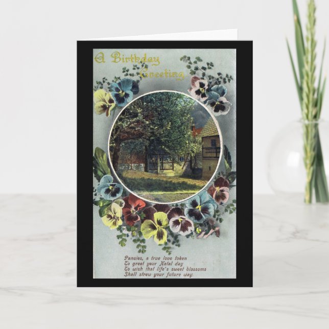 Cartão Um cumprimento do aniversário (Frente)