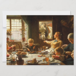 Cartão Um da família (sendo um burro alimentado)