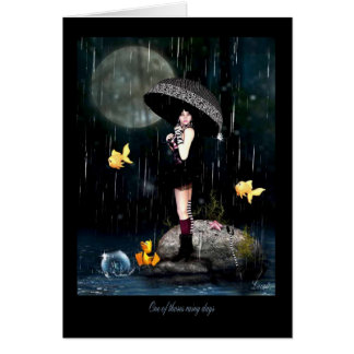 Cartão Um de dias chuvosos dos thoses