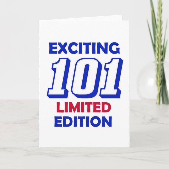 Cartão Um design de 101 aniversários (Frente)