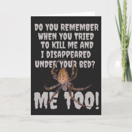 Cartão Um Dia das Bruxas de Vingança de Aranha