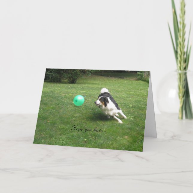 Cartão "Um Dia de Poping do Balão!" (Frente)