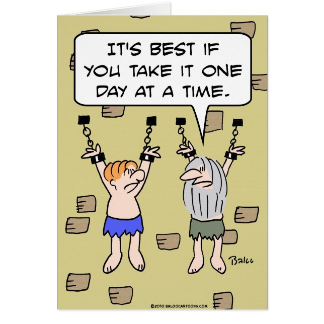 Cartão um dia de prisioneiros de cada vez (Frente)