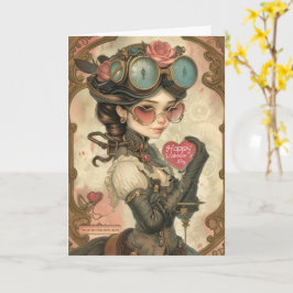 Cartão Um Dia dos Namorados Steampunk