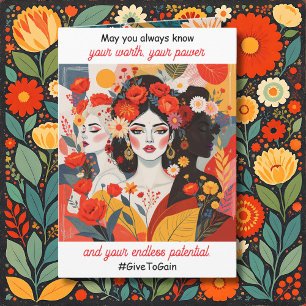 Cartão Um Dia Internacional da Mulher Inspirador