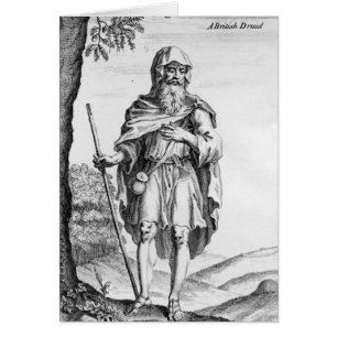 Cartão Um Druid britânico, gravado por camionete der