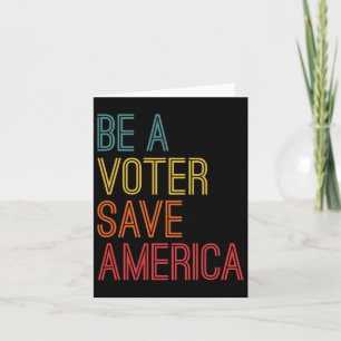 Cartão Um Eleitor Salva a América Votar Retro Vintage