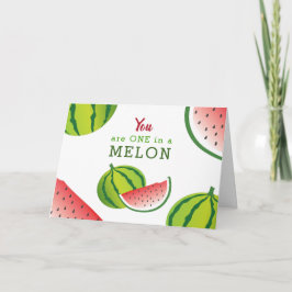 Cartão Um em um primeiro aniversario Melon