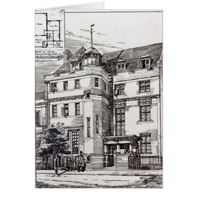 Cartão Um Estúdio de Escultores, 1892 (Frente)