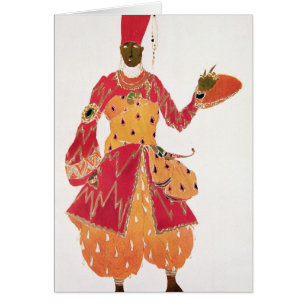 Cartão Um Eunuch, do balé 'Scheherazade