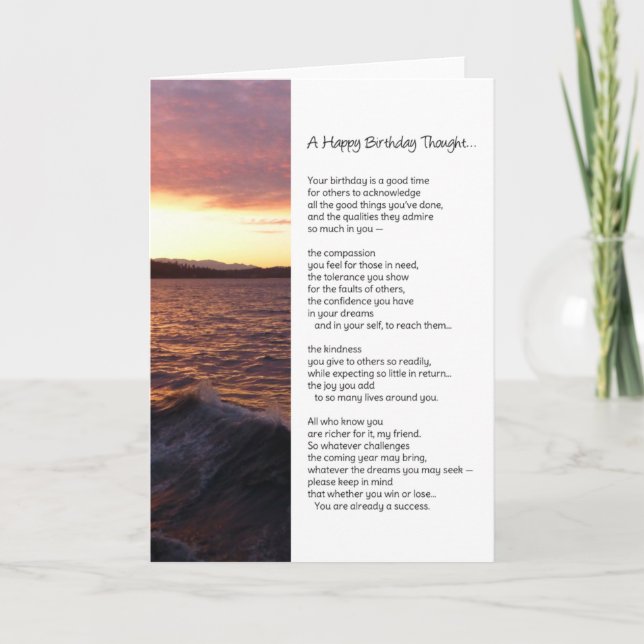 Cartão Um Feliz Aniversário Pensou... (Frente)