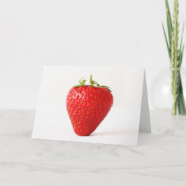Cartão Um gcna de morango vermelho