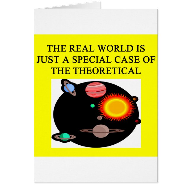 Cartão Um grande design da física (Frente)