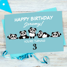 Um Grupo de Pandas Personalizado Aniversário