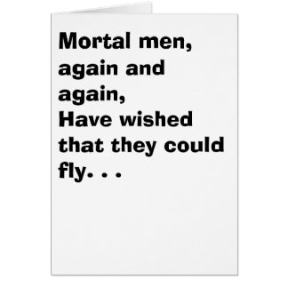 Cartão Um homem e uma mosca