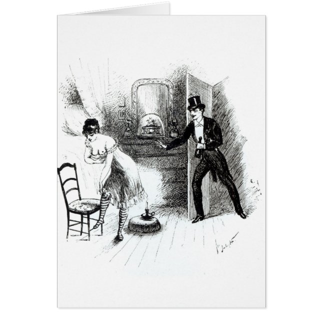 Cartão Um homem que visita uma prostituta (Frente)