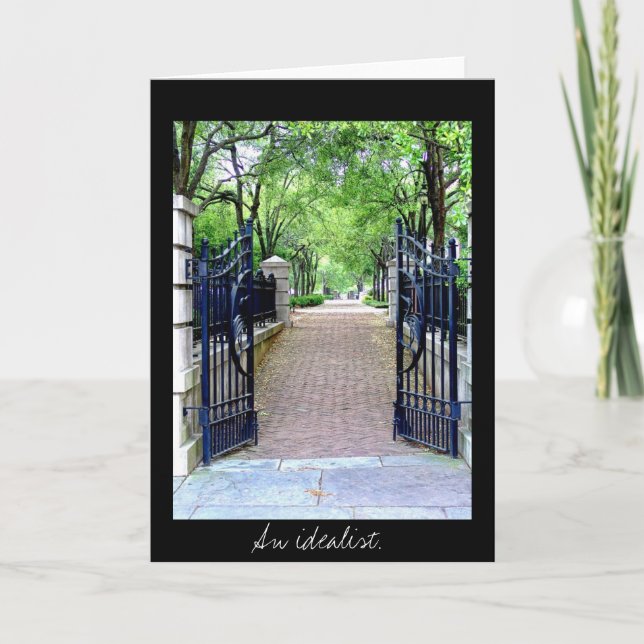 Cartão Um idealist. (Frente)