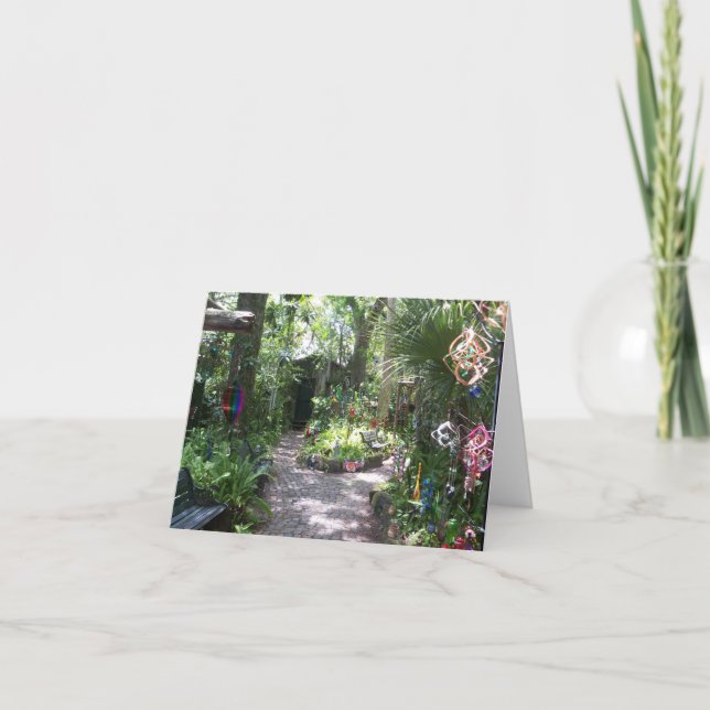 Cartão Um jardim mágico (Frente)