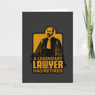 Cartão Um lendário advogado se aposentou
