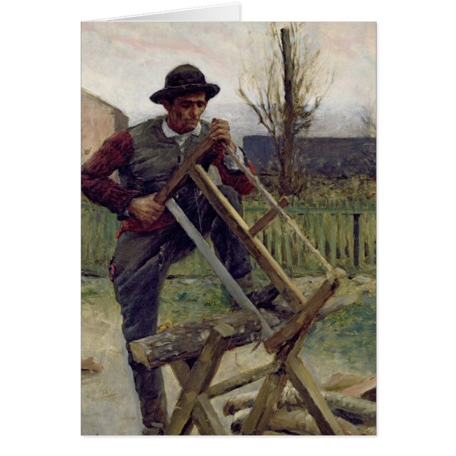 Cartão Um lenhador de Aragonese, 1876 (Frente)