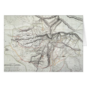 Cartão Um mapa do reino de Kabul