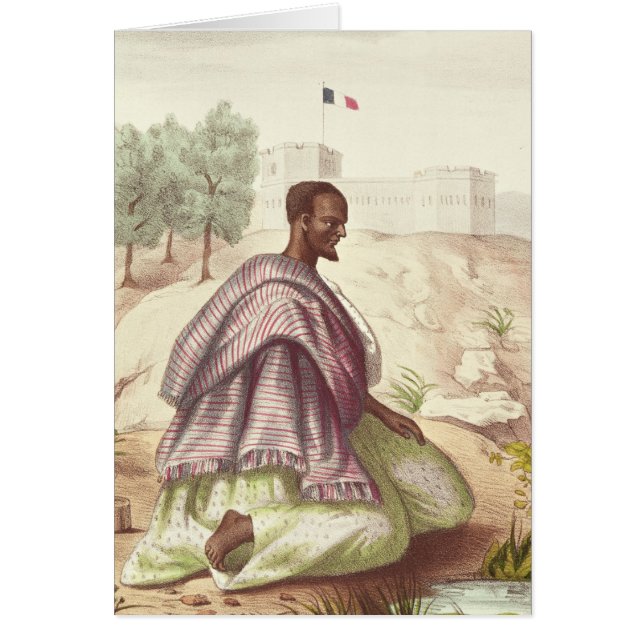 Cartão Um Marabout senegalês (Frente)