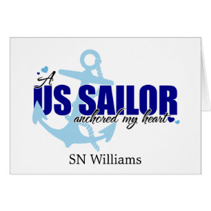 Cartão Um marinheiro ancorou meu coração