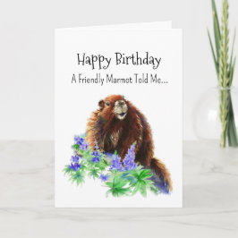 Cartão Um Marmot Groundhog Personalidade Birthday