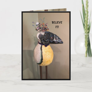 Cartão Um milagre ambulante humorístico