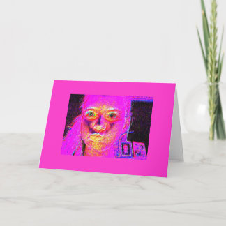 Cartão Um miúdo realmente novo da idade