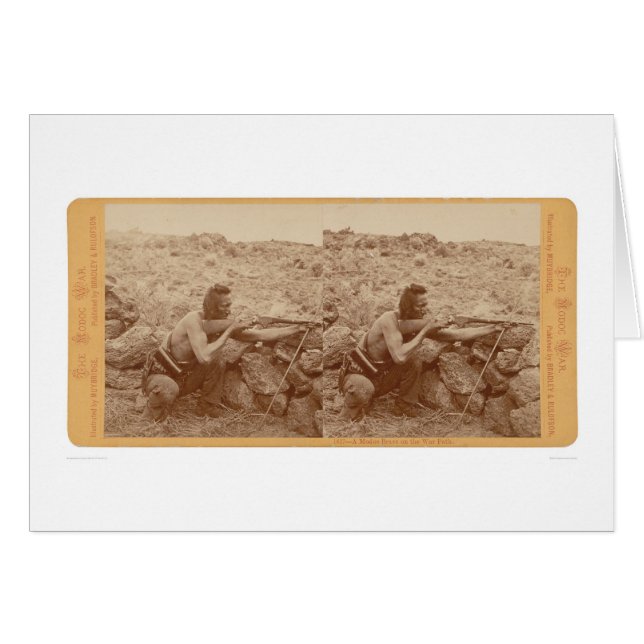 Cartão Um Modoc bravo no Warpath (1172) (Frente Horizontal)