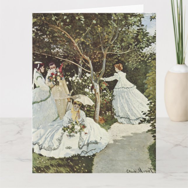 Cartão Um Moinho de Vento em Zaandam Claude Monet (Frente)