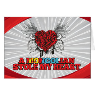Cartão Um Mongolian roubou meu coração
