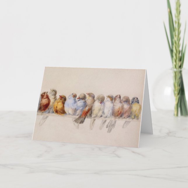 Cartão Um monte de aves Hector Giacomelli 1880 (Frente)