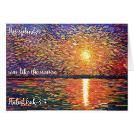 Cartão Um nascer do sol sadio Habakkuk