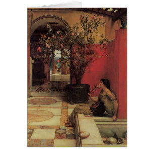 Cartão Um Oleander de Alma Tadema, Flores Vintage