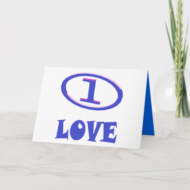 Cartão Um padrão de arte de amor tom azul roxo (Frente)