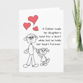 Cartão Um Pai Segura A Mão Da Filha